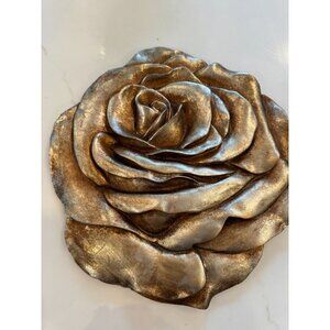Home Staging 3D Wall Art Bronze NEW Rose Sculpture